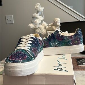 Betsey Johnson Multicolor Glitter Sneakers